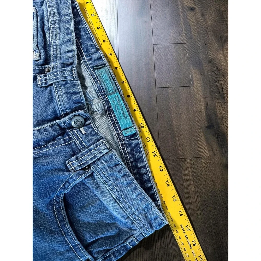 Rock and Roll Denim Revolver Straight Jeans Mens 33x32 Blue Slim Fit Western